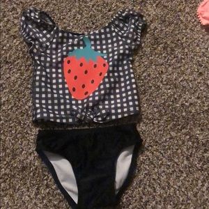 Little Girl Strawberry bathing suit